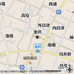 豊川市役所　金沢保育園周辺の地図