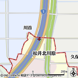 京都府京田辺市松井北川原周辺の地図