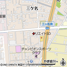 静岡県焼津市三ケ名276-2周辺の地図