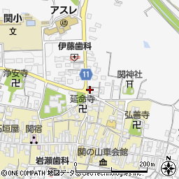 三重県亀山市関町木崎704周辺の地図