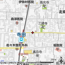 寺田駅東口周辺の地図
