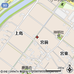 愛知県西尾市花蔵寺町宮前16周辺の地図