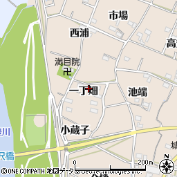 愛知県豊川市金沢町一丁畑周辺の地図