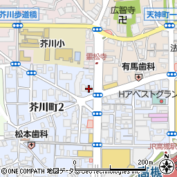 サイクルベースあさひ　高槻天神店周辺の地図
