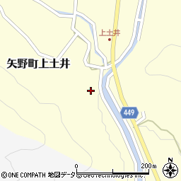 兵庫県相生市矢野町上土井181周辺の地図