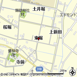 愛知県西尾市今川町東堀周辺の地図