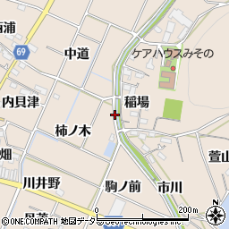 愛知県豊川市金沢町竹下周辺の地図