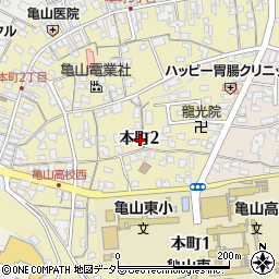 三重県亀山市本町周辺の地図