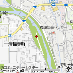 芥川桜堤公園周辺の地図