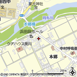 島根県浜田市内村町本郷668周辺の地図