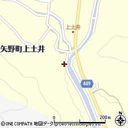 兵庫県相生市矢野町上土井205周辺の地図