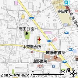城陽寺田平川整体院周辺の地図