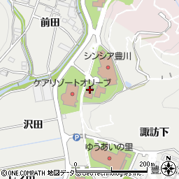 豊川市役所　児童発達支援施設ひまわり園周辺の地図