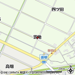 愛知県西尾市室町雲地周辺の地図