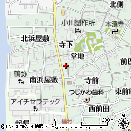 愛知県西尾市楠村町堂地16周辺の地図