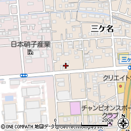 静岡県焼津市三ケ名345-4周辺の地図