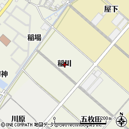 愛知県西尾市国森町稲川周辺の地図