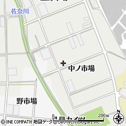 愛知県豊川市千両町中ノ市場周辺の地図