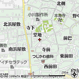 愛知県西尾市楠村町堂地7周辺の地図