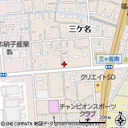 静岡県焼津市三ケ名332周辺の地図