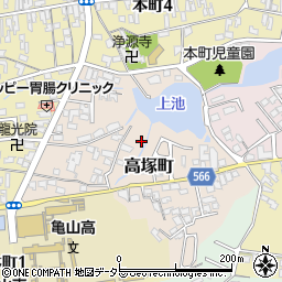 三重県亀山市高塚町周辺の地図