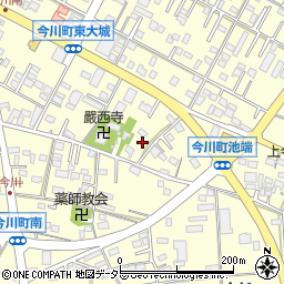 愛知県西尾市今川町御堂東80周辺の地図