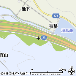 愛知県幸田町（額田郡）芦谷（坂ケ入）周辺の地図
