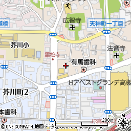 高槻駅前モータープール周辺の地図