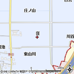 京都府八幡市内里窪周辺の地図