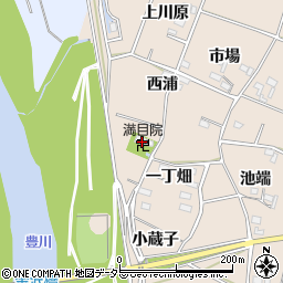 愛知県豊川市金沢町西浦（養）周辺の地図