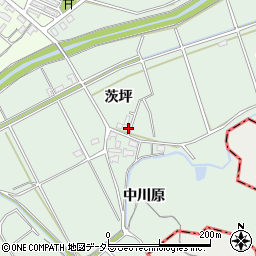 愛知県西尾市平原町茨坪10周辺の地図