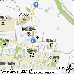 三重県亀山市関町木崎712周辺の地図