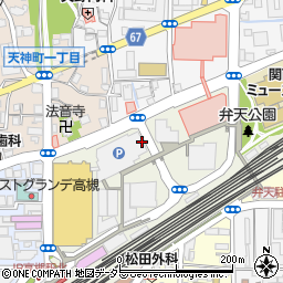 大阪府高槻市白梅町周辺の地図