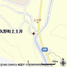兵庫県相生市矢野町上土井208周辺の地図