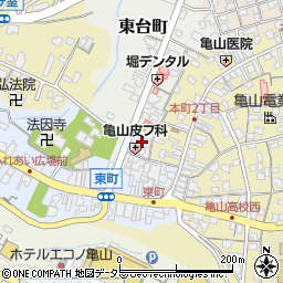 亀山魚青物市場周辺の地図