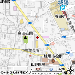 麺場 田所商店 城陽店周辺の地図