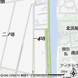愛知県西尾市平坂町一ノ切周辺の地図