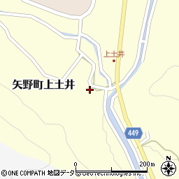 兵庫県相生市矢野町上土井177周辺の地図