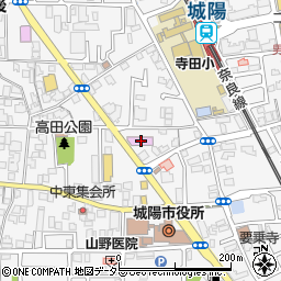 京都府城陽市寺田高田周辺の地図