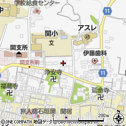 三重県亀山市関町木崎848周辺の地図