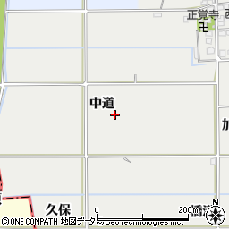 京都府八幡市岩田（中道）周辺の地図