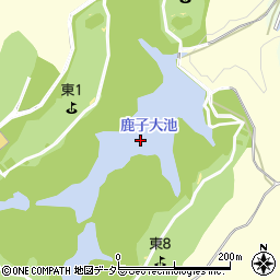 鹿ノ子池周辺の地図