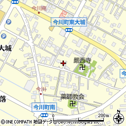 愛知県西尾市今川町御堂東48周辺の地図