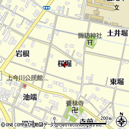 愛知県西尾市今川町桜堀周辺の地図