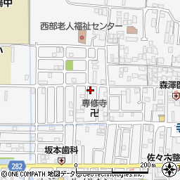 京都府城陽市寺田西ノ口周辺の地図