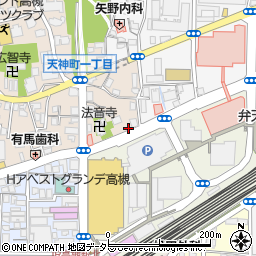 リパークＪＲ高槻駅北駐車場周辺の地図