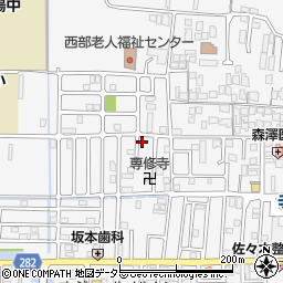 京都府城陽市寺田（西ノ口）周辺の地図