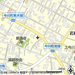 愛知県西尾市今川町御堂東76周辺の地図