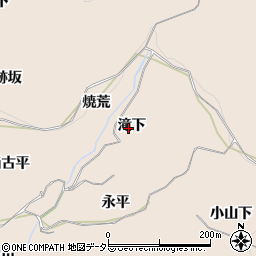 愛知県豊川市金沢町滝下周辺の地図