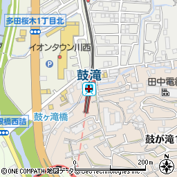 兵庫県川西市周辺の地図